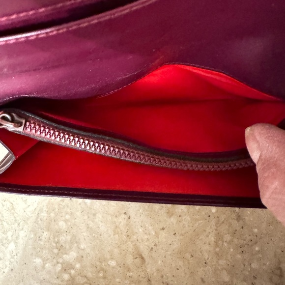 Celine Purple Leather Long Bifold Snap Closure Wallet - Picture 12 of 15